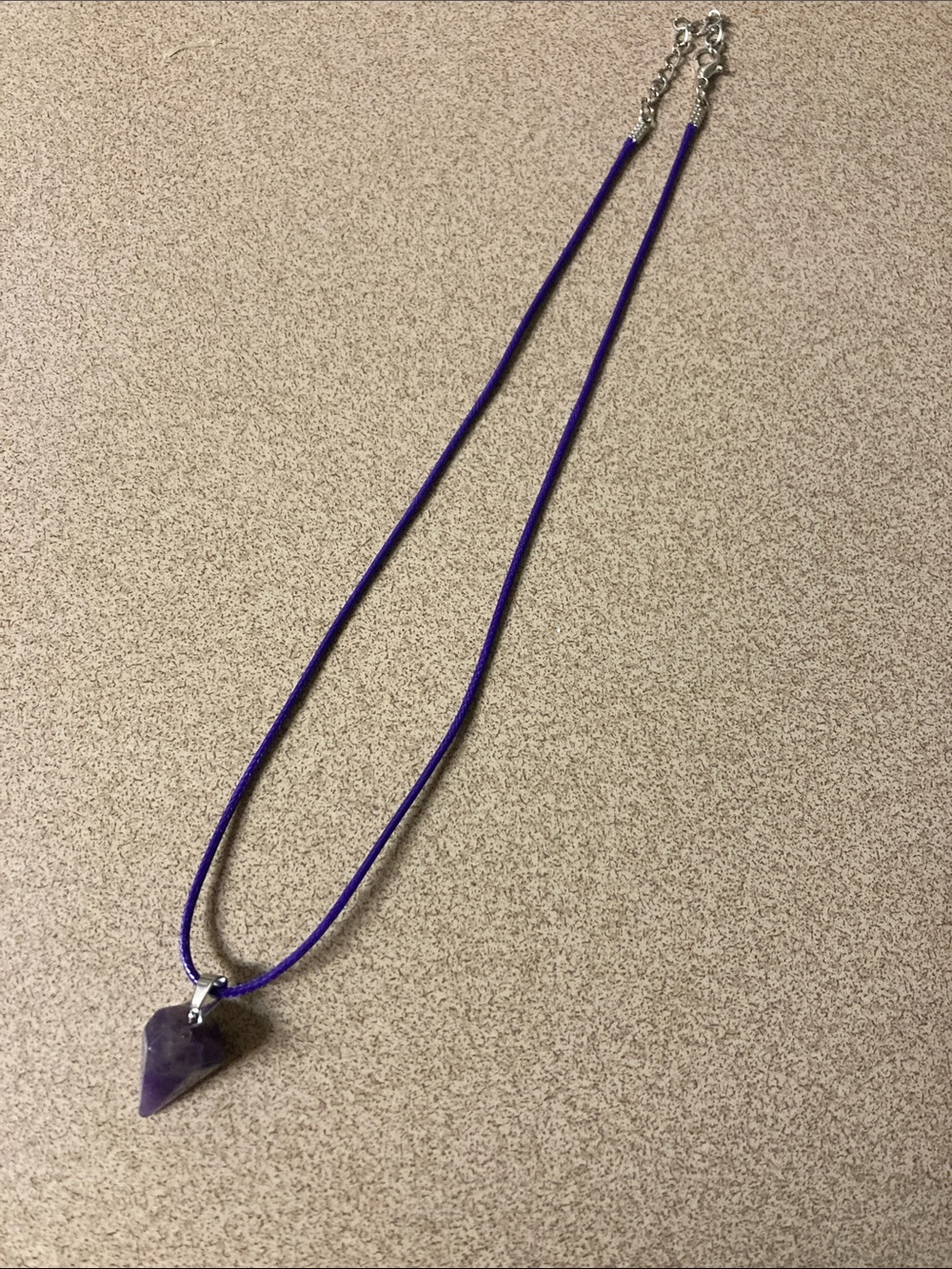 Purple Stone Pendant Necklace - Women Jewelry